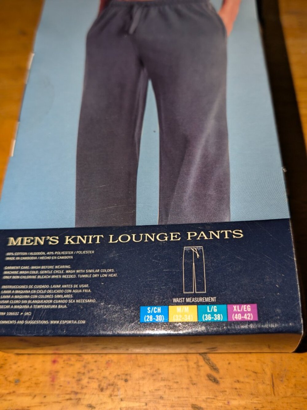 NEW w/Tags-Hathaway Men's Size L Grey Cotton Blend Knit Lounge Pants